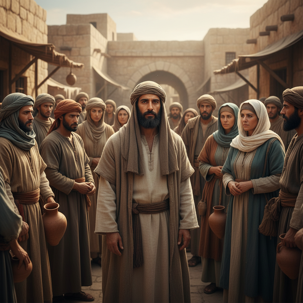 Illustration of a man with ancient Middle Eastern features, reflecting the historical context of 1st-century Judea.